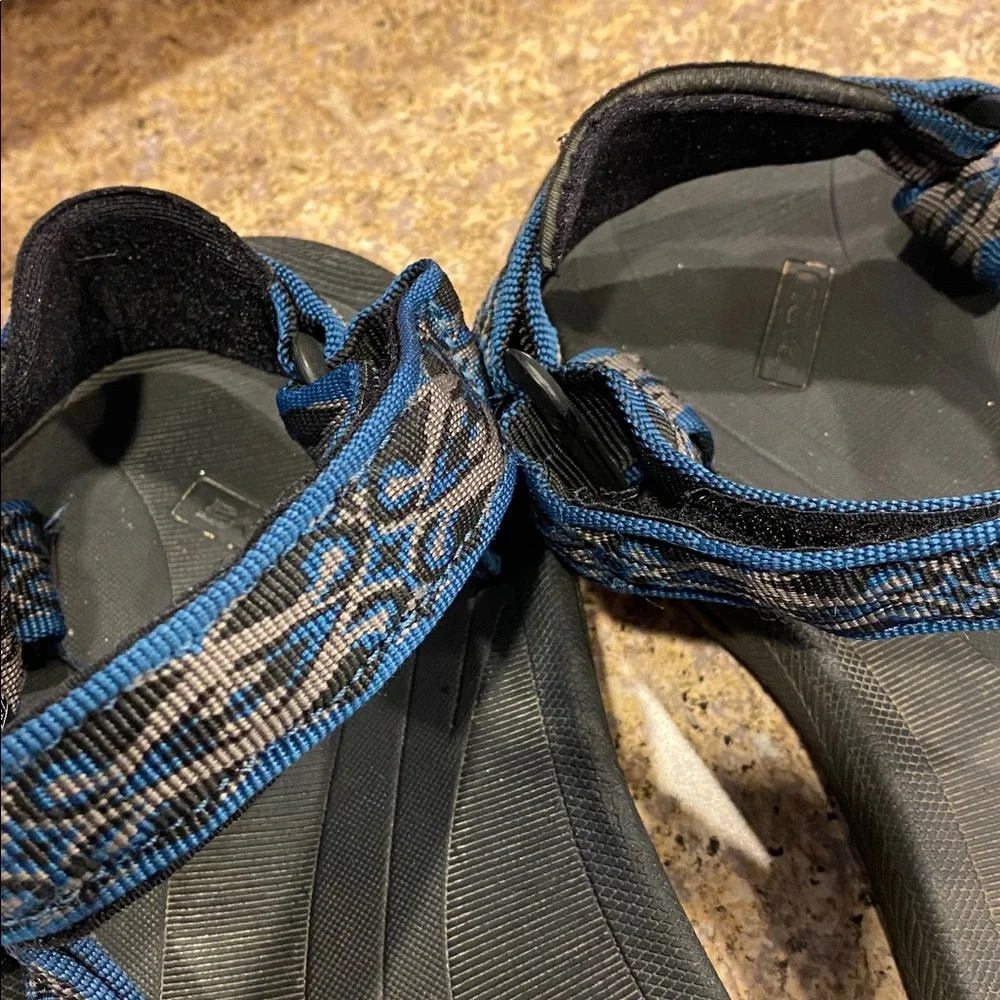Teva Blue Black Gray Water Hiking Sport Sandals US Size 11